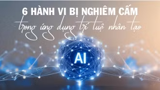 [Infographic] 6 hành vi bị nghiêm cấm trong ứng dụng trí tuệ nhân tạo (AI)