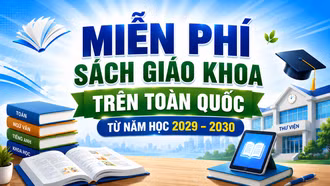 [Infographic] Miễn phí sách giáo khoa trên toàn quốc từ năm học 2029 – 2030