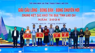 Khối thi đua Doanh nghiệp 5 nhất toàn đoàn giải thể thao chung kết các khối thi đua tỉnh Lào Cai năm 2024