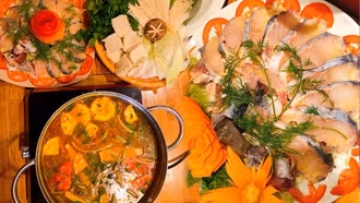 Lẩu cá tầm - Hương vị vùng cao