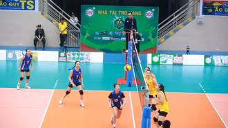 VTV Bình Điền Long An vươn lên xếp số 1 trên bảng xếp hạng