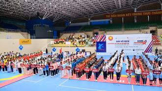 Gần 1.000 võ sỹ Taekwondo tranh tài tại Giải vô địch các câu lạc bộ quốc gia năm 2024