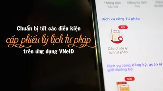 Chuẩn bị tốt các điều kiện cấp phiếu lý lịch tư pháp trên ứng dụng VNeID