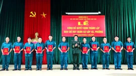 Công bố quyết định thành lập 22 ban CHQS cấp xã thuộc Ban Chỉ huy Phòng thủ khu vực 4 - Nghĩa Lộ