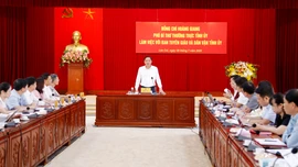 Phó Bí thư Thường trực Tỉnh ủy Hoàng Giang làm việc với Ban Tuyên giáo và Dân vận Tỉnh ủy