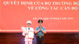 Công an tỉnh Lào Cai công bố quyết định của Bộ trưởng Bộ Công an về công tác cán bộ