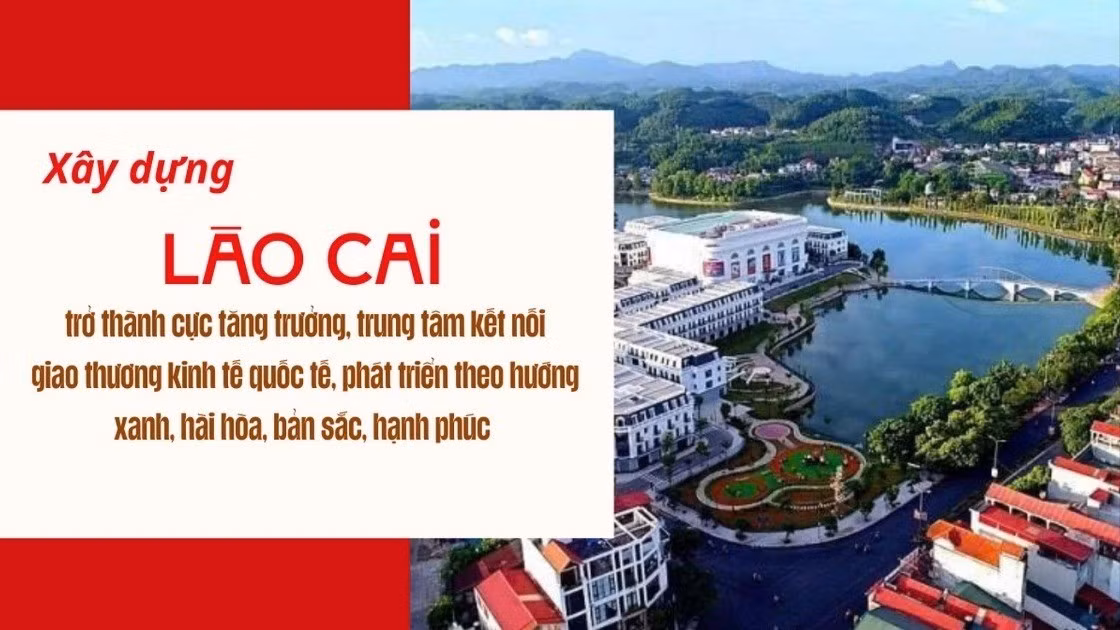 Xây dựng Lào Cai trở thành cực tăng trưởng, trung tâm kết nối giao thương kinh tế quốc tế, phát triển theo hướng xanh, hài hòa, bản sắc, hạnh phúc
