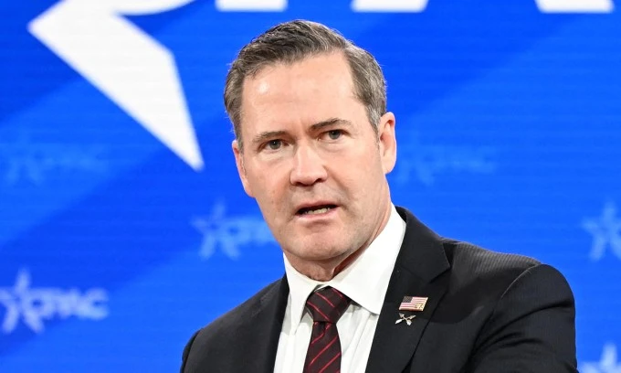 Cố vấn An ninh Quốc gia Mike Waltz tại sự kiện ở bang Maryland ngày 21/2. Ảnh: AFP