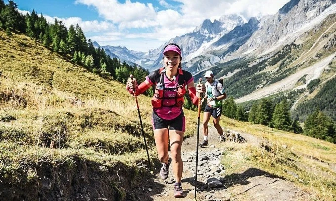 Hà Hậu sẽ lần đầu thử sức ở cự ly 160km tại Western States Endurance Run. Ảnh: Sportograf