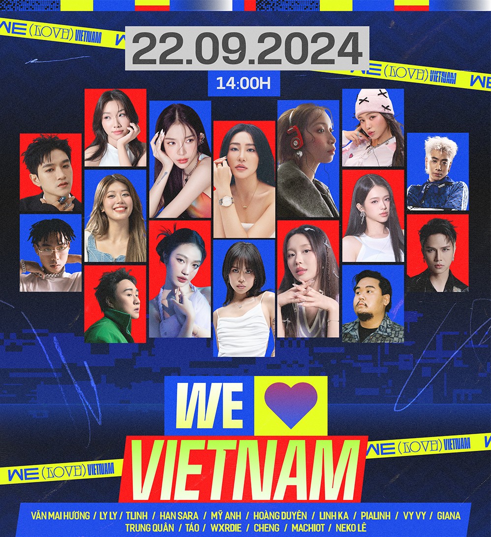 Poster đêm nhạc "We Love Vietnam". Ảnh: BTC Poster đêm nhạc "We Love Vietnam". Ảnh: BTC