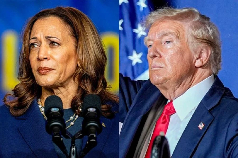 Phó Tổng thống Mỹ Kamala Harris và ông Donald Trump. Ảnh: NBC