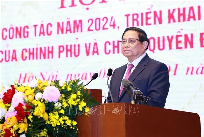 Thủ tướng Phạm Minh Chính phát biểu tại hội nghị. Thủ tướng Phạm Minh Chính phát biểu tại hội nghị.