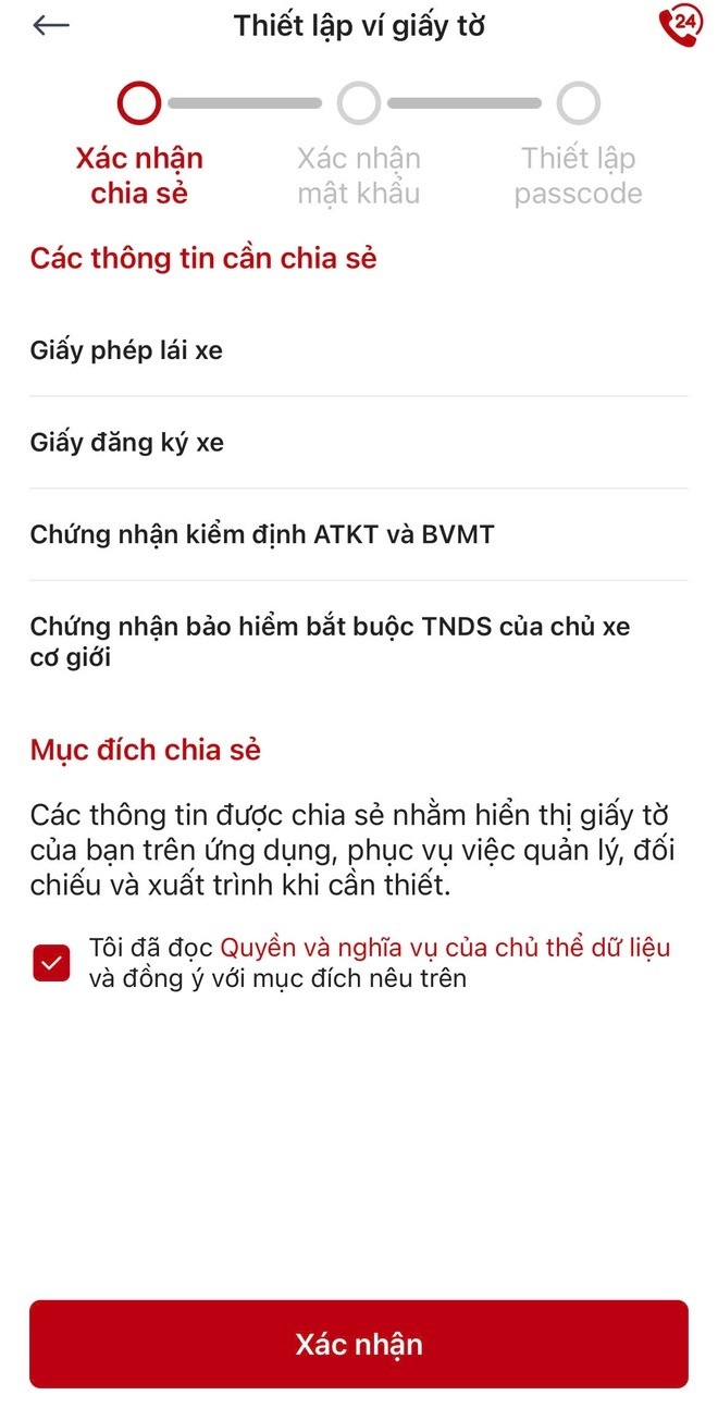 Người dân có thể kiểm tra toàn bộ các phương tiện đang đứng tên sở hữu tại mục "Giấy đăng ký xe". 2.jpg