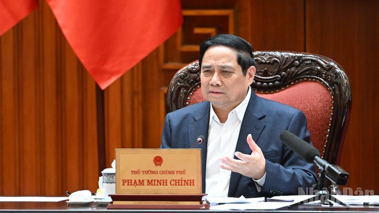 Thủ tướng Phạm Minh Chính phát biểu kết luận cuộc họp.
