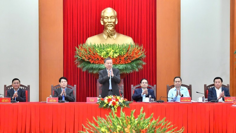 Tổng Bí thư Tô Lâm phát biểu tại phiên họp Tiểu ban Văn kiện Đại hội XIV của Đảng. image.jpg