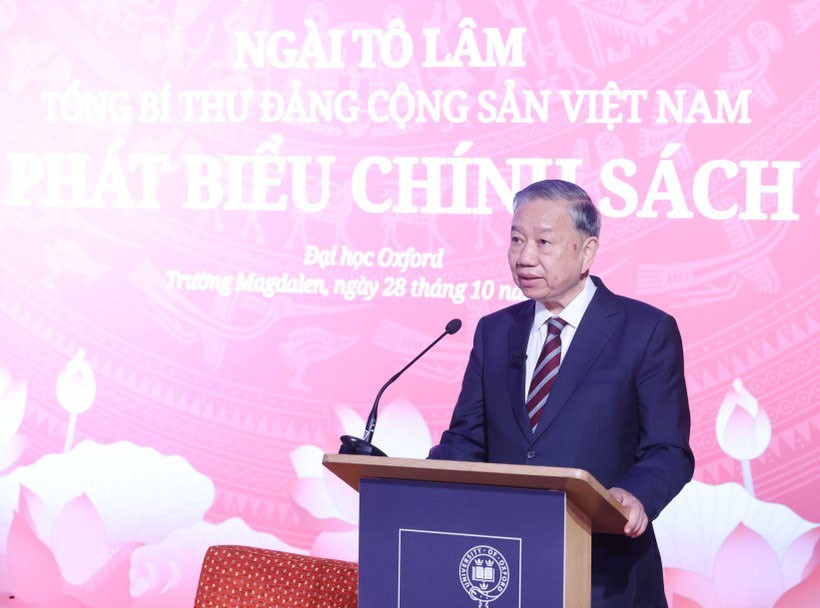 Tổng Bí thư Tô Lâm phát biểu. to-lam.jpg