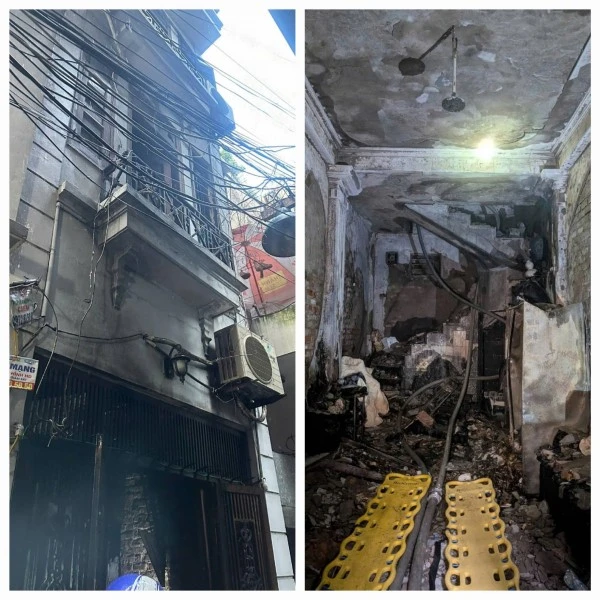 Ngôi nhà xảy ra vụ cháy thương tâm làm 5 người trong gia đình tử vong rạng sáng 11/10.