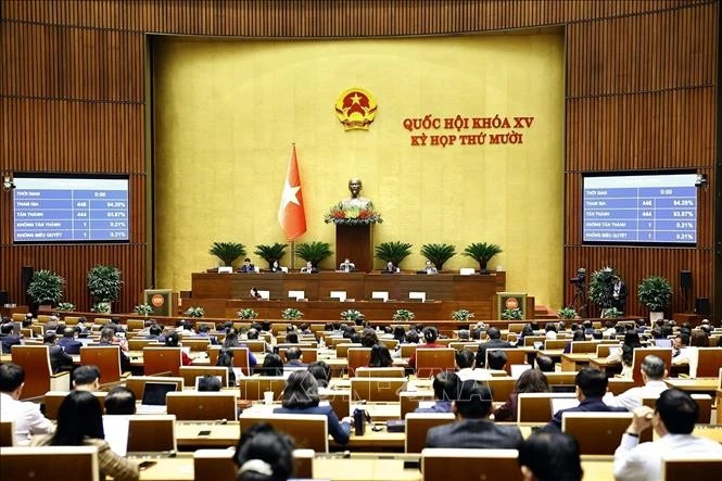 Quốc hội biểu quyết thông qua Luật Thương mại điện tử.