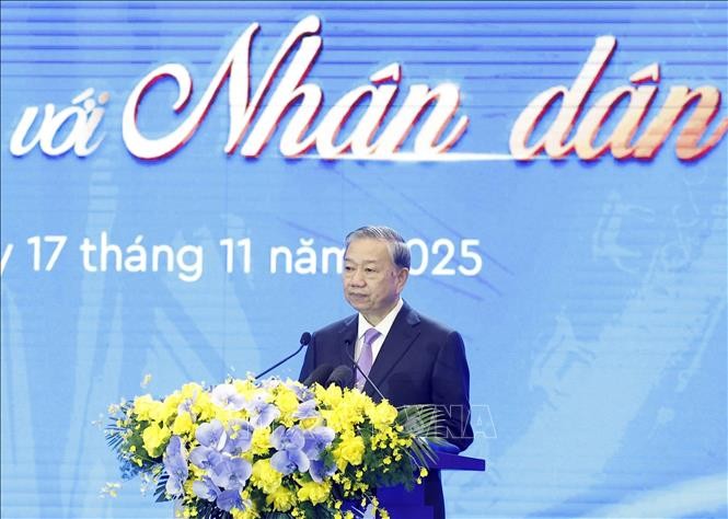 Tổng Bí thư Tô Lâm phát biểu tại Lễ kỷ niệm 80 năm Ngày truyền thống Thanh tra Việt Nam (23/11/1945 - 23/11/2025).