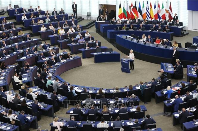 Toàn cảnh phiên họp Nghị viện châu Âu tại Brussels, Bỉ.