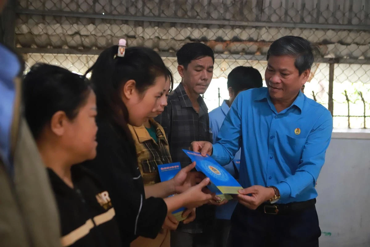 Tổng Liên đào Lao động Việt Nam và các Liên đoàn Lao động địa phương hỗ trợ đoàn viên, người lao động tỉnh Gia Lai sớm gượng dậy sau bão lũ.