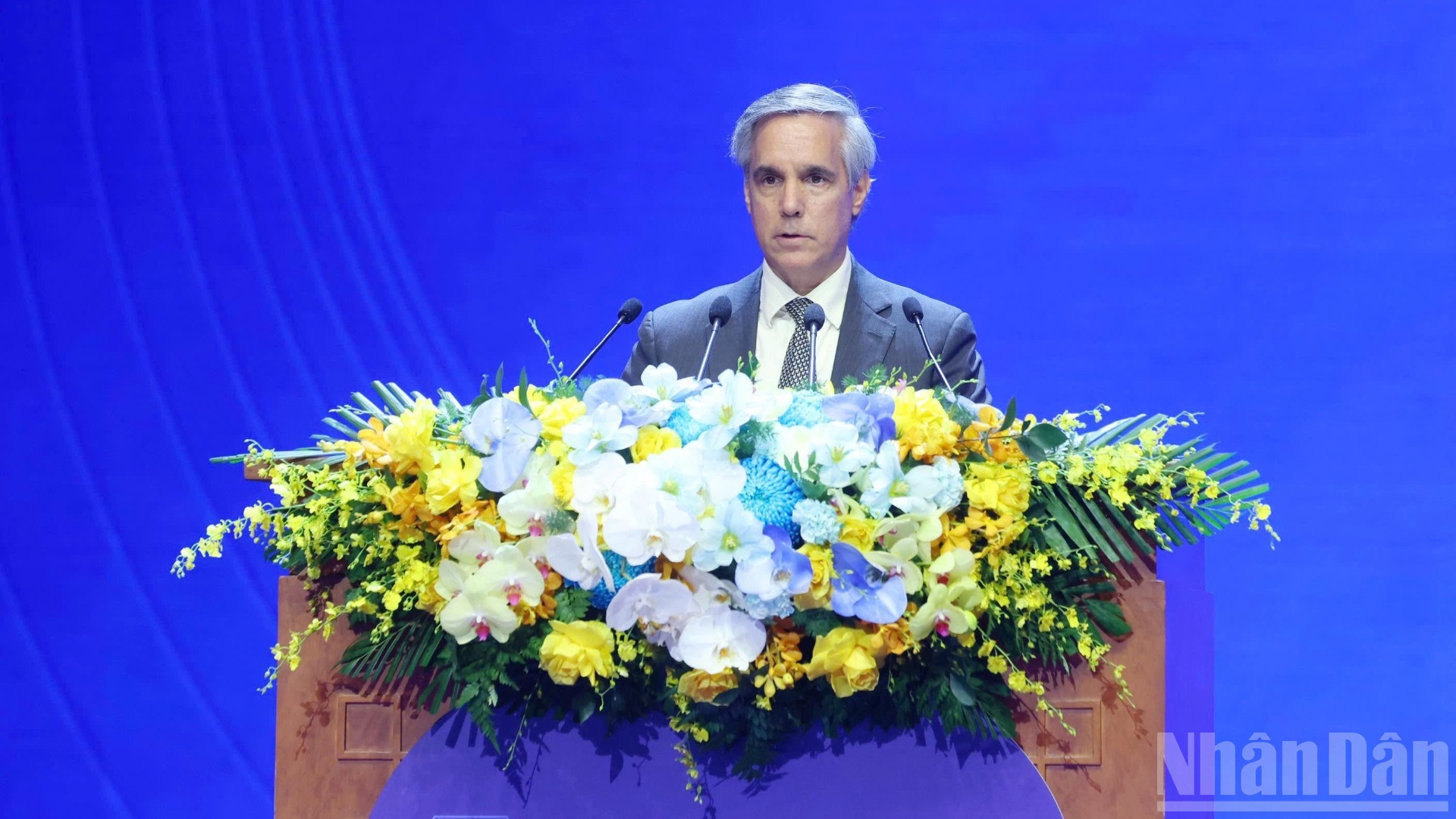Ông John Brandolino, đại diện Cơ quan Phòng, chống Ma túy và Tội phạm của Liên hợp quốc (UNODC) phát biểu. Ông John Brandolino, đại diện Cơ quan Phòng, chống Ma túy và Tội phạm của Liên hợp quốc (UNODC) phát biểu.