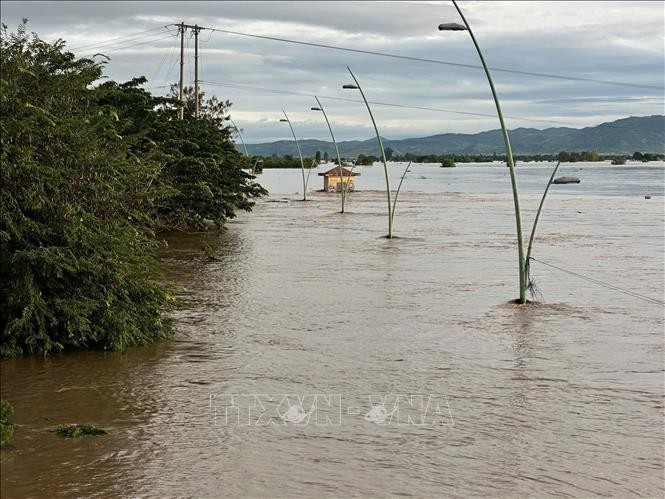 Ngập lụt tại phường Ayunpa, tỉnh Gia Lai.