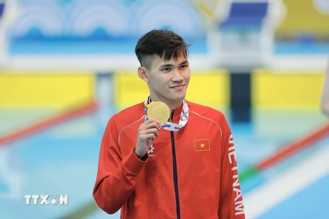 Đội tuyển Bơi đã mang về cho đoàn thể thao Việt Nam 3 huy chương Vàng.