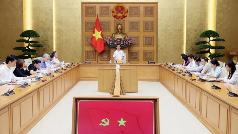 Phó Thủ tướng Hồ Đức Phớc, Trưởng ban Chỉ đạo Phòng chống rửa tiền quốc gia chủ trì cuộc họp Ban Chỉ đạo.