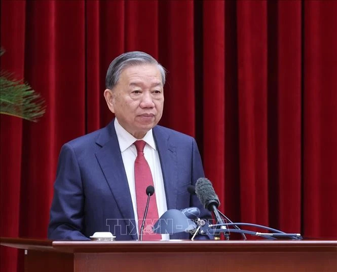 Tổng Bí thư Tô Lâm phát biểu khai mạc Hội nghị lần thứ 14 Ban Chấp hành Trung ương Đảng khóa XIII.