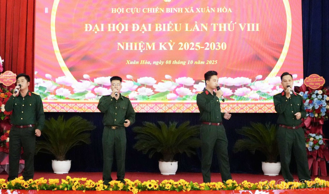 Biểu diễn văn nghệ chào mừng đại hội. baolaocai-br_van-nghe-chao-mung.jpg