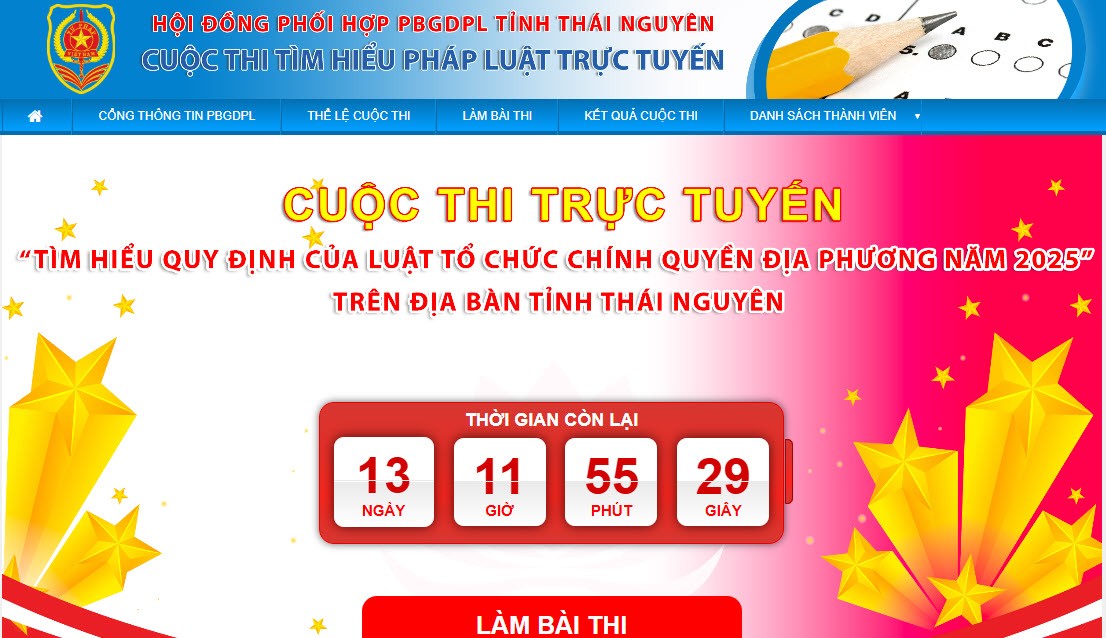 Tỉnh Thái Nguyên tổ chức cuộc thi trực tuyến “Tìm hiểu quy định của Luật Tổ chức chính quyền địa phương năm 2025”.