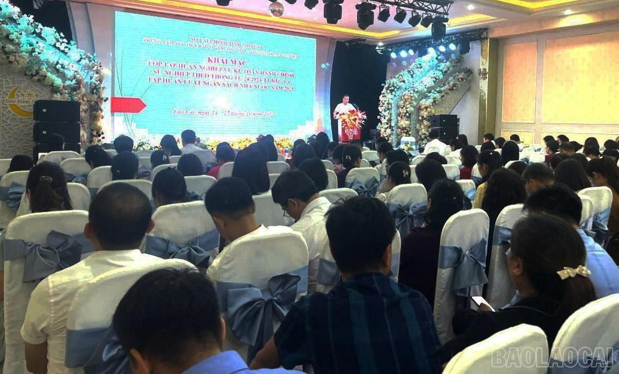 Quang cảnh lớp tập huấn. baolaocai-br_tap-huan-1.jpg
