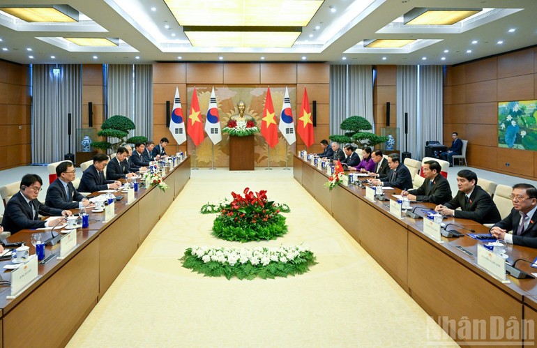 Quang cảnh hội đàm.