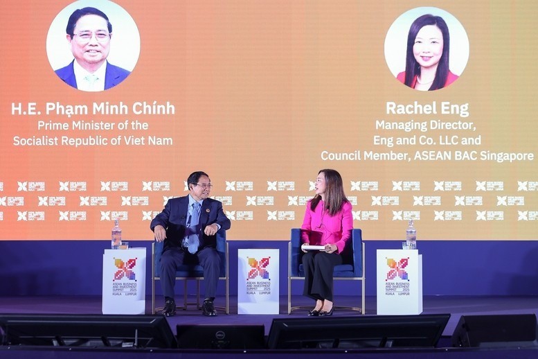 Thủ tướng Chính phủ Phạm Minh Chính dự Phiên đối thoại cấp cao trong khuôn khổ Hội nghị Thượng đỉnh Kinh doanh và Đầu tư ASEAN (ABIS) 2025. c2.jpg