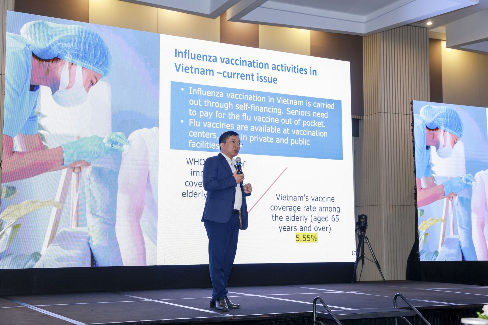 Phó Giáo sư, Tiến sĩ, bác sĩ Phạm Quang Thái chia sẻ tại hội thảo.