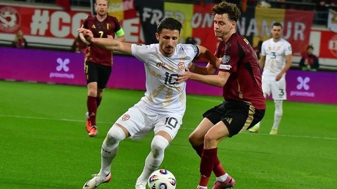 Bỉ không thể thắng Bắc Macedonia sau hai lần đối đầu.