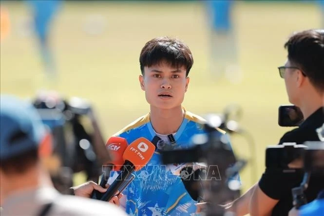 Tiền vệ Phạm Minh Phúc có những chia sẻ về trạng thái của đội và sự chuẩn bị cho trận đấu kế tiếp.