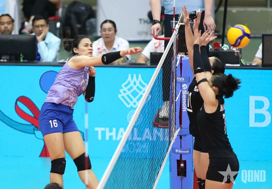 Pha đánh bóng hay của Vi Thị Như Quỳnh.