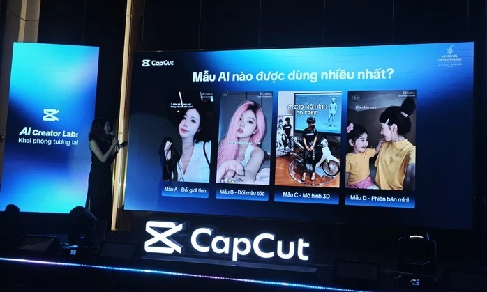 Mẫu AI "phiên bản mini" được sử dụng nhiều nhất tại Việt Nam với 720.000 lượt trên CapCut.
