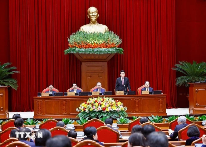 Toàn cảnh ngày làm việc đầu tiên Hội nghị Trung ương lần thứ 15, khóa XIII ảnh 5