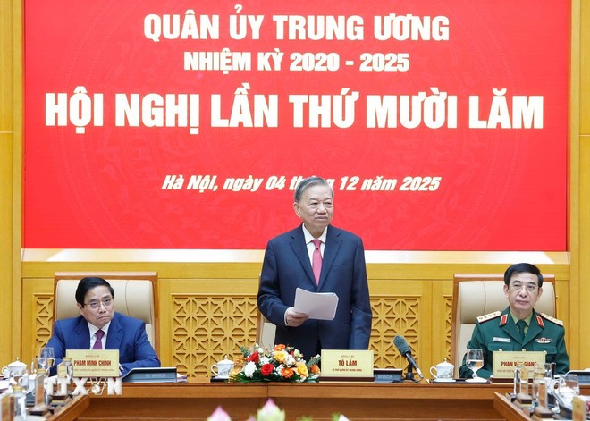 Tổng Bí thư Tô Lâm phát biểu.