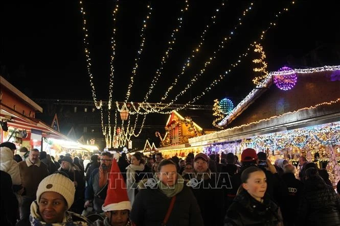 Một góc Hội chợ Giáng sinh Strasbourg.