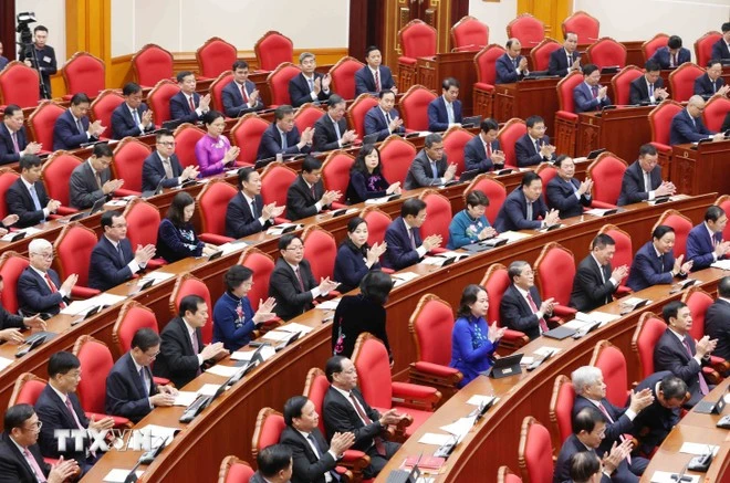 Các đại biểu dự khai mạc Hội nghị lần thứ 15 Ban Chấp hành Trung ương Đảng khóa XIII.