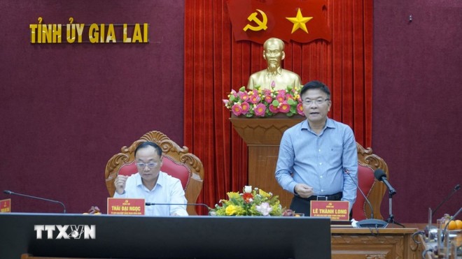 Phó Thủ tướng Lê Thành Long làm việc với Tỉnh ủy Gia Lai.