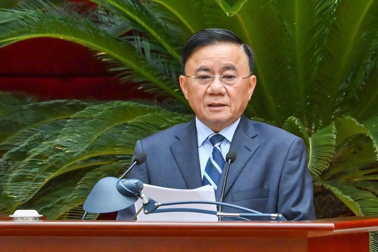 Thường trực Ban Bí thư Trần cẩm Tú phát biểu chỉ đạo tại hội nghị.