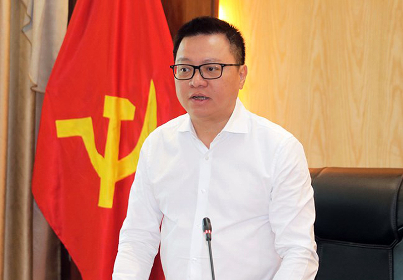 Đồng chí Lê Quốc Minh phát biểu ý kiến tại cuộc họp. img3279-jgdw-4274.jpg.jpg