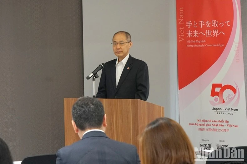 Ông Ando Kentaro, đại diện Tổng cục Quản lý xuất nhập cảnh và lưu trú Nhật Bản. (Ảnh: TRUNG HƯNG)