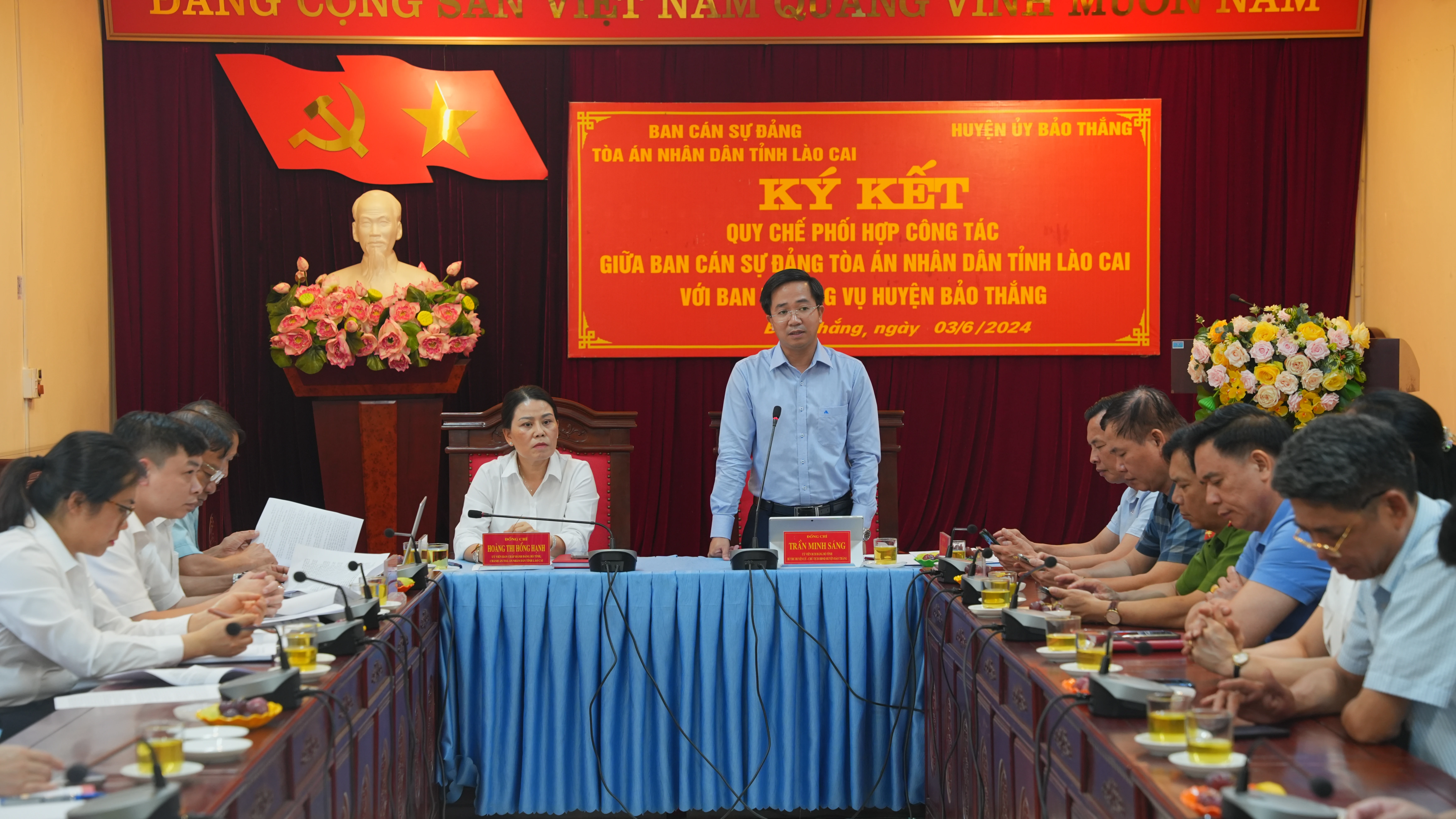 Bí thư huyện uỷ Bảo Thắng phát biểu.JPG