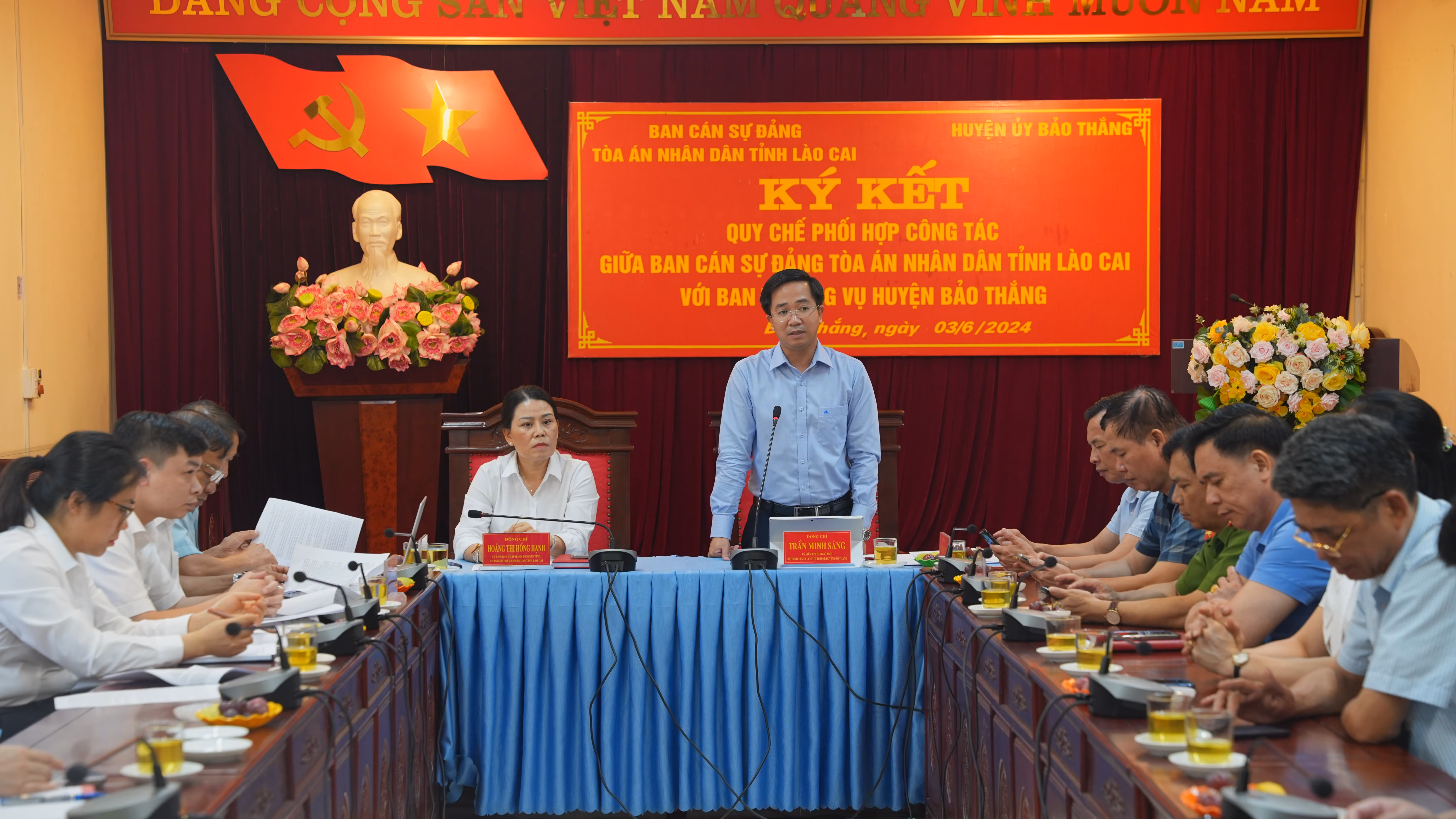 Bí thư huyện uỷ Bảo Thắng phát biểu.JPG